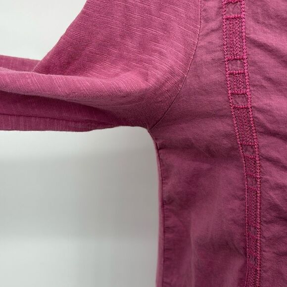 Soft Surroundings Coconut Dreams Mellow Mauve Embroidered Tunic Top M - Picture 8 of 13